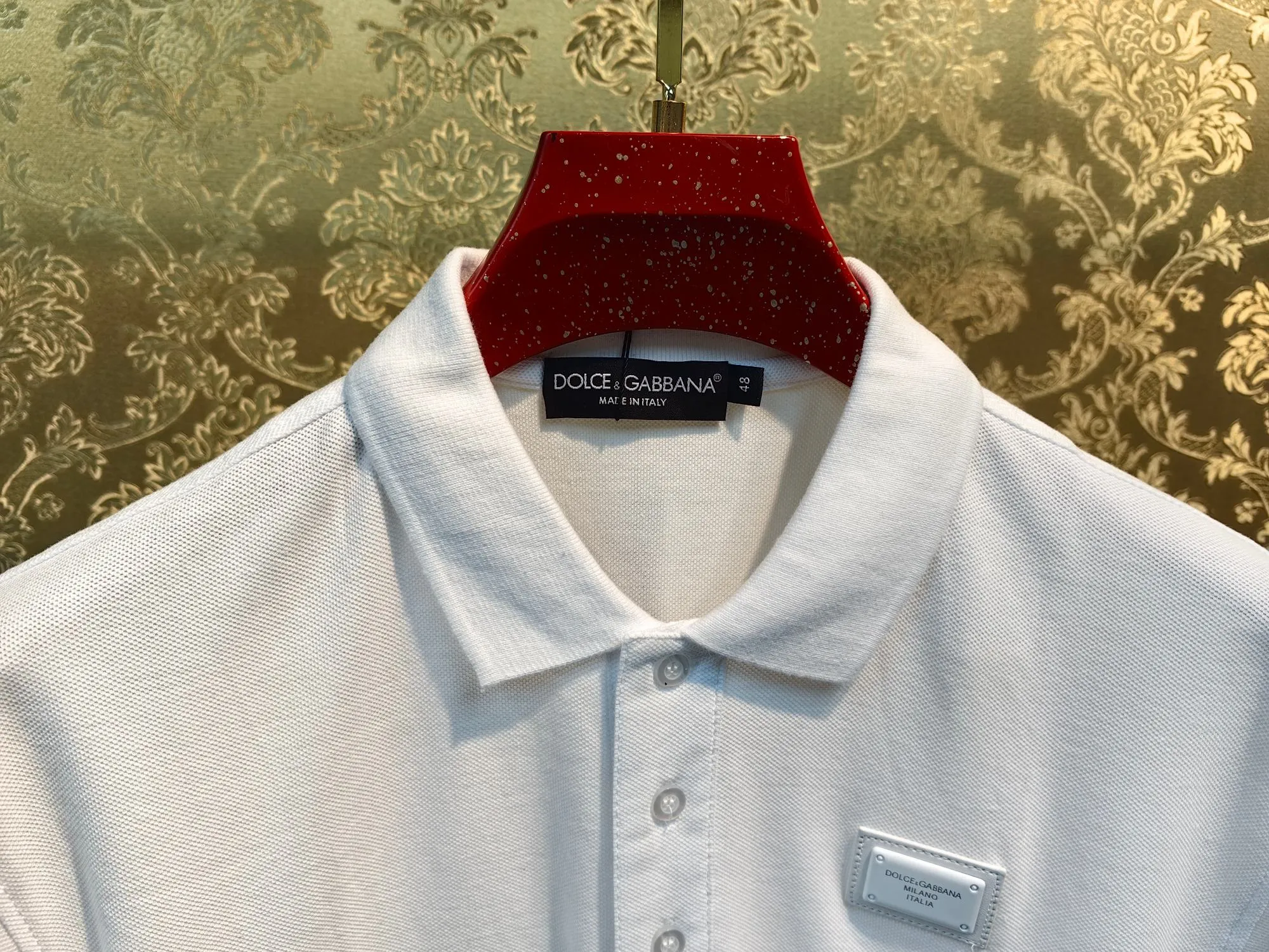 𝘿𝙊𝙇𝘾𝙀 & 𝙂𝘼𝘽𝘽𝘼𝙉𝘼 2024/ss New Arrivalpolo DG 100% Breathable Black White Sizes 46 48 50 52